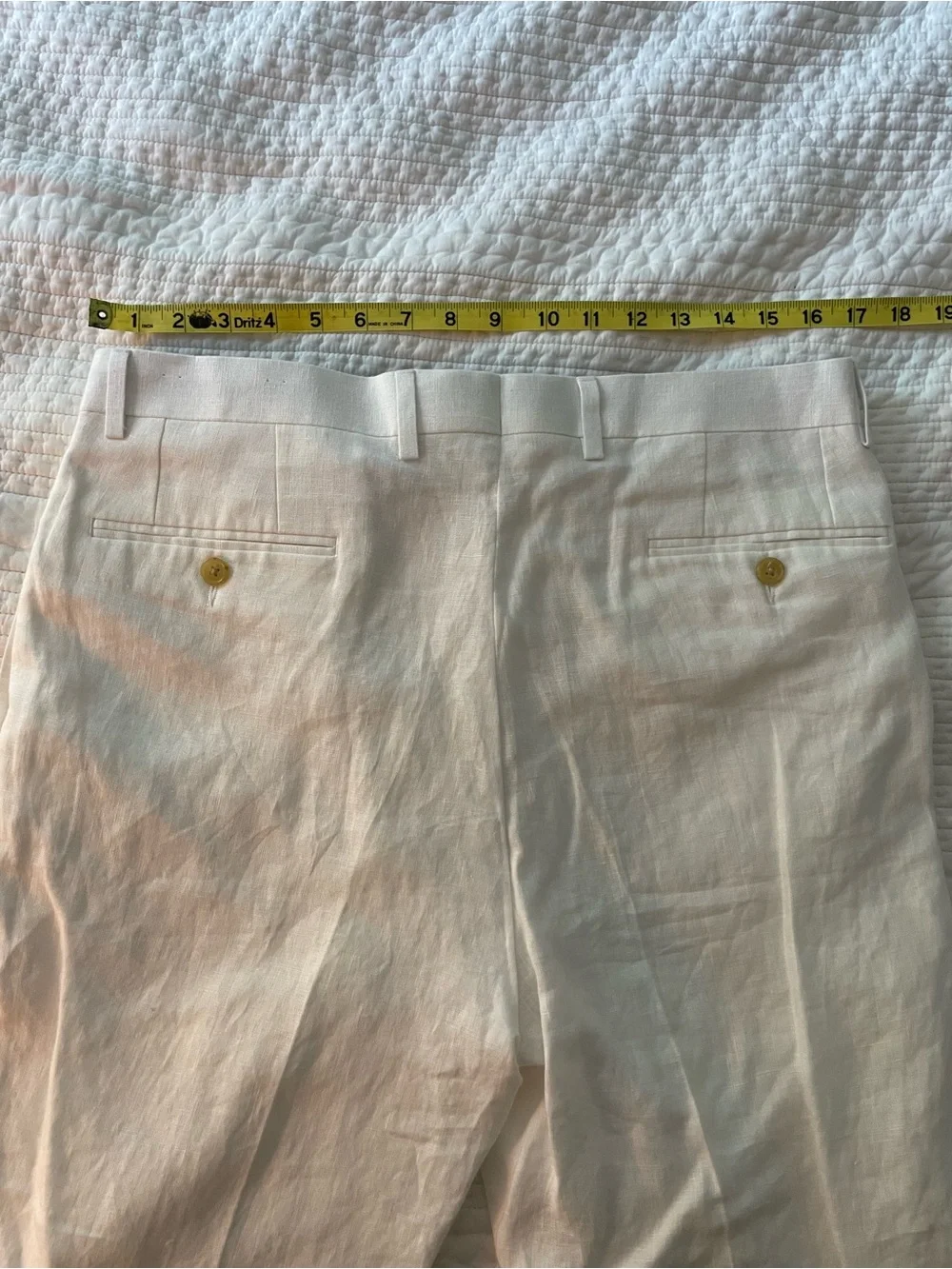 Ralph Lauren White Linen Trousers